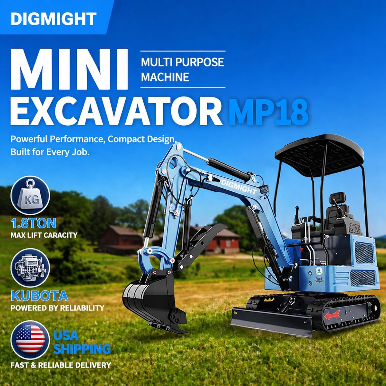 DIGMIGHT 2 ton mini excavator review, DIGMIGHT mini excavator review and rating, is DIGMIGHT mini excavator worth buying, DIGMIGHT 2 ton excavator review pros cons, DIGMIGHT mini excavator review honest opinion, DIGMIGHT 2 ton mini excavator review verdict — design and build quality detail