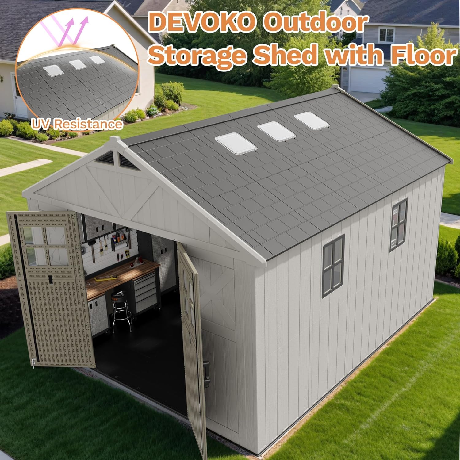 Devoko 10x12 FT Resin Storage Shed Review,Devoko storage shed review and rating,is Devoko plastic shed worth buying,Devoko resin shed review pros cons,Devoko outdoor storage shed honest opinion,Devoko 10x12 shed review verdict — week-by-week testing diary