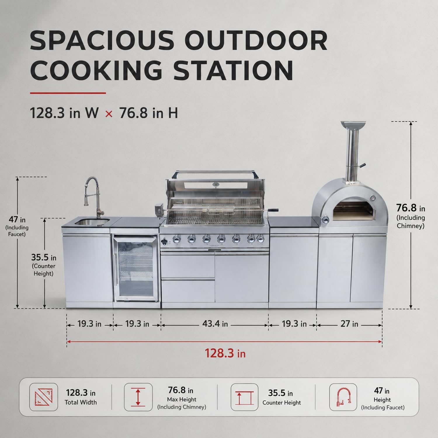 Doredo modular outdoor kitchen review,Doredo outdoor kitchen island review and rating,is Doredo modular kitchen worth buying,Doredo 128 inch BBQ island review pros cons,Doredo kitchen island review honest opinion,Doredo outdoor kitchen review verdict — design and build quality detail