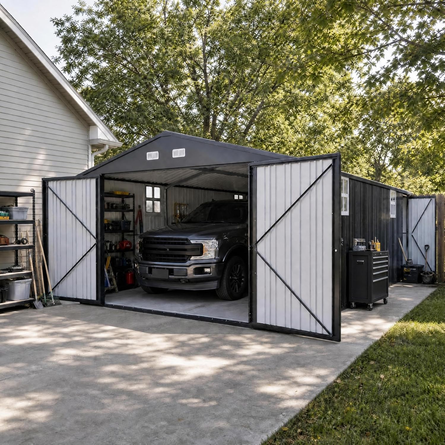 IDEALHOUSE 12x25 metal garage shed review,IDEALHOUSE metal garage shed review and rating,is IDEALHOUSE 12x25 shed worth buying,IDEALHOUSE 12x25 shed review pros cons,IDEALHOUSE metal shed review honest opinion,IDEALHOUSE 12x25 shed review verdict - detailed features and technical specifications