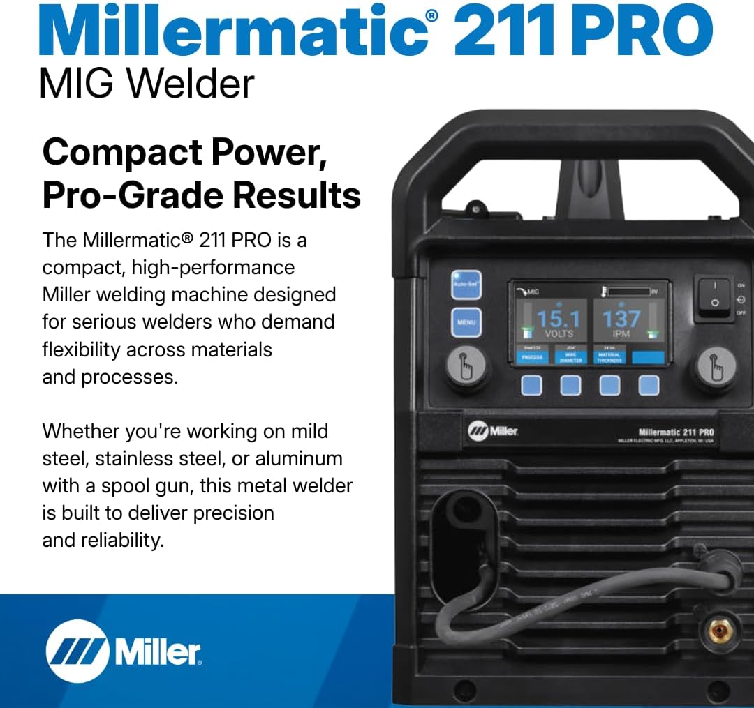 Millermatic 211 PRO MIG Welder review,Millermatic 211 PRO MIG Welder review and rating,is Millermatic 211 PRO MIG Welder worth buying,Millermatic 211 PRO MIG Welder review pros cons,Millermatic 211 PRO MIG Welder review honest opinion,Miller 211 PRO MIG Welder review verdict setup and first use experience