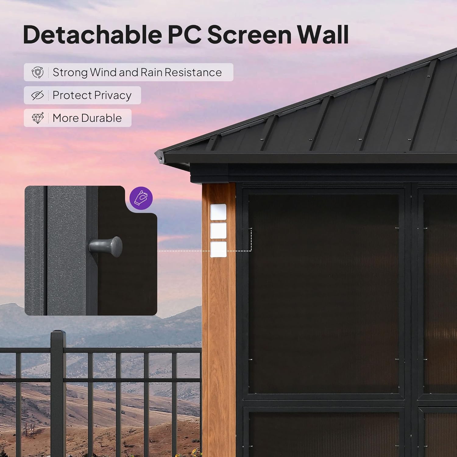 PURPLE LEAF Hardtop Gazebo Review: Worth Buying? 2 PURPLE LEAF hardtop gazebo review real-world performance test results
