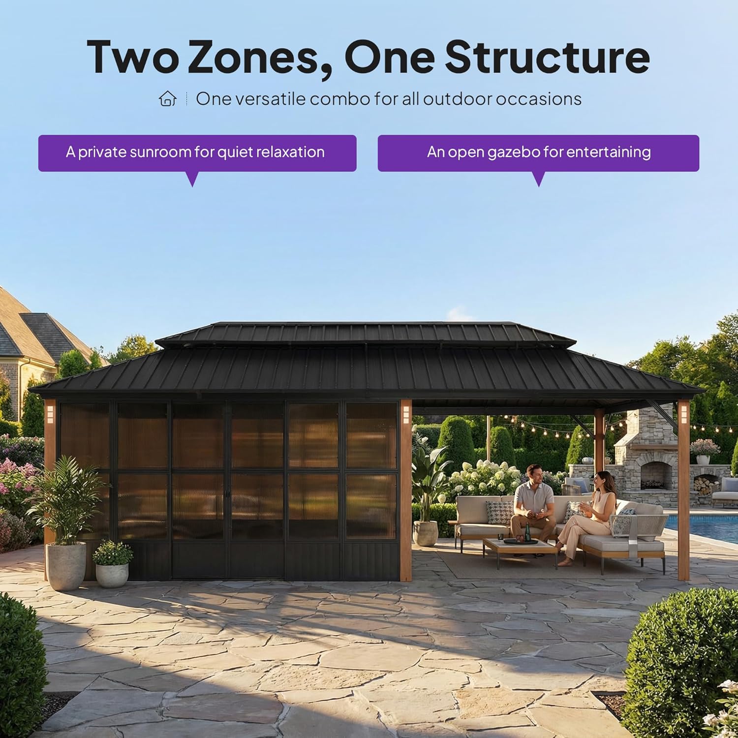 PURPLE LEAF Hardtop Gazebo Review: Worth Buying? 3 PURPLE LEAF hardtop gazebo review features in daily use
