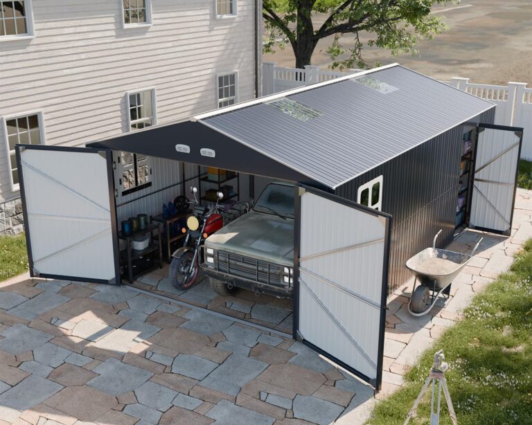 Image 1 of WACASA 13x20 metal garage shed review