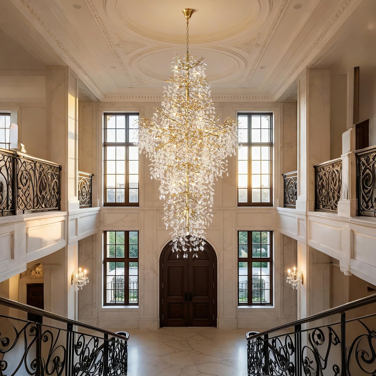 YIOSI 90 Gold Large Chandelier review,YIOSI tree branch chandelier review and rating,is YIOSI 90 gold chandelier worth buying,YIOSI K9 crystal chandelier review pros cons,YIOSI chandelier review honest opinion,YIOSI 27-light chandelier review verdict benchmark scores and measured results