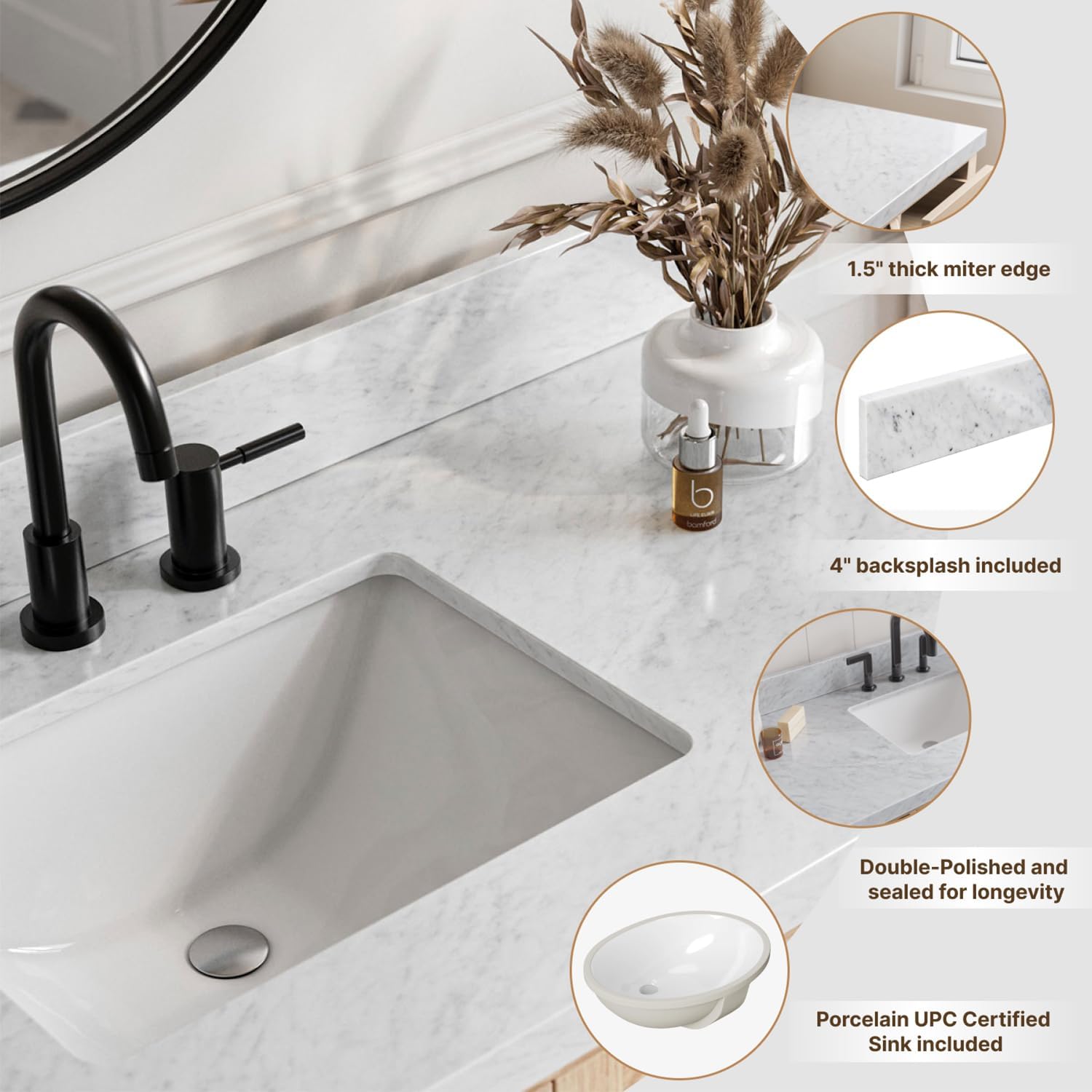 Setup and practical use guide for DKB Emilia 60 inch bathroom vanity review