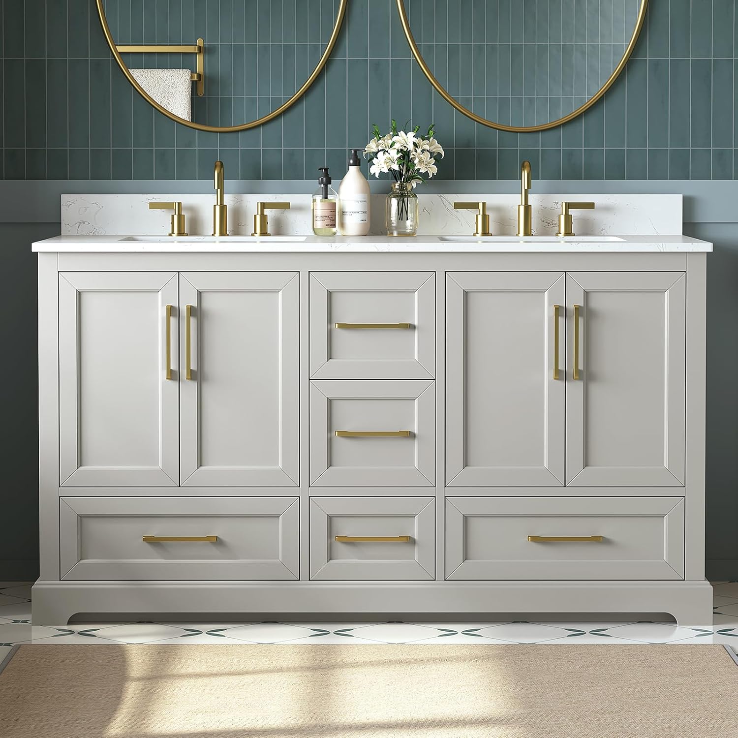 Deluxe Living 60 inch bathroom vanity review,60 inch double sink vanity review and rating,is deluxe living bathroom vanity worth buying,deluxe living vanity review pros cons,deluxe living 60 inch vanity honest opinion,deluxe living double sink vanity review verdict unboxing — what comes in the box