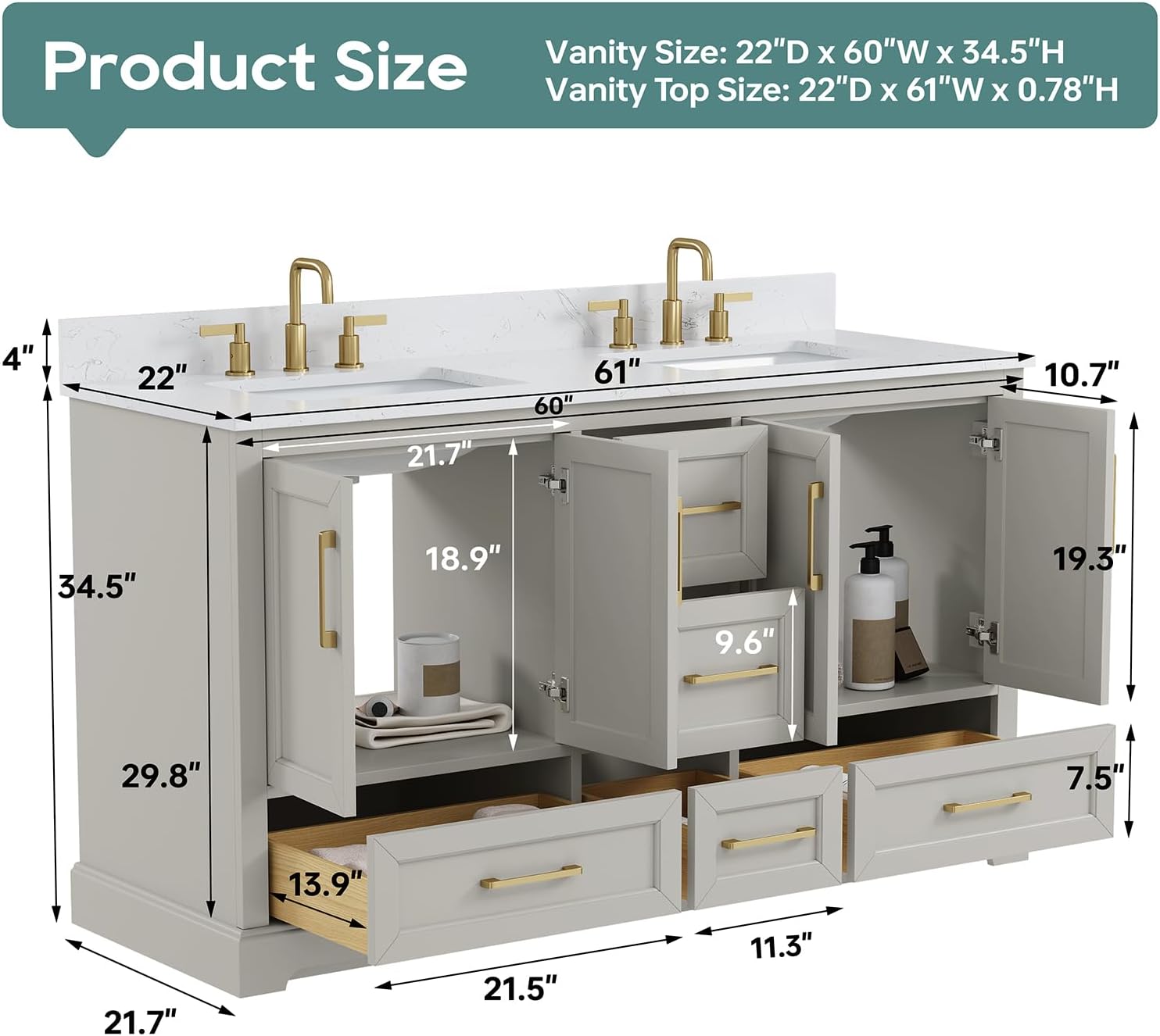 Deluxe Living 60 inch bathroom vanity review,60 inch double sink vanity review and rating,is deluxe living bathroom vanity worth buying,deluxe living vanity review pros cons,deluxe living 60 inch vanity honest opinion,deluxe living double sink vanity review verdict key features examined up close