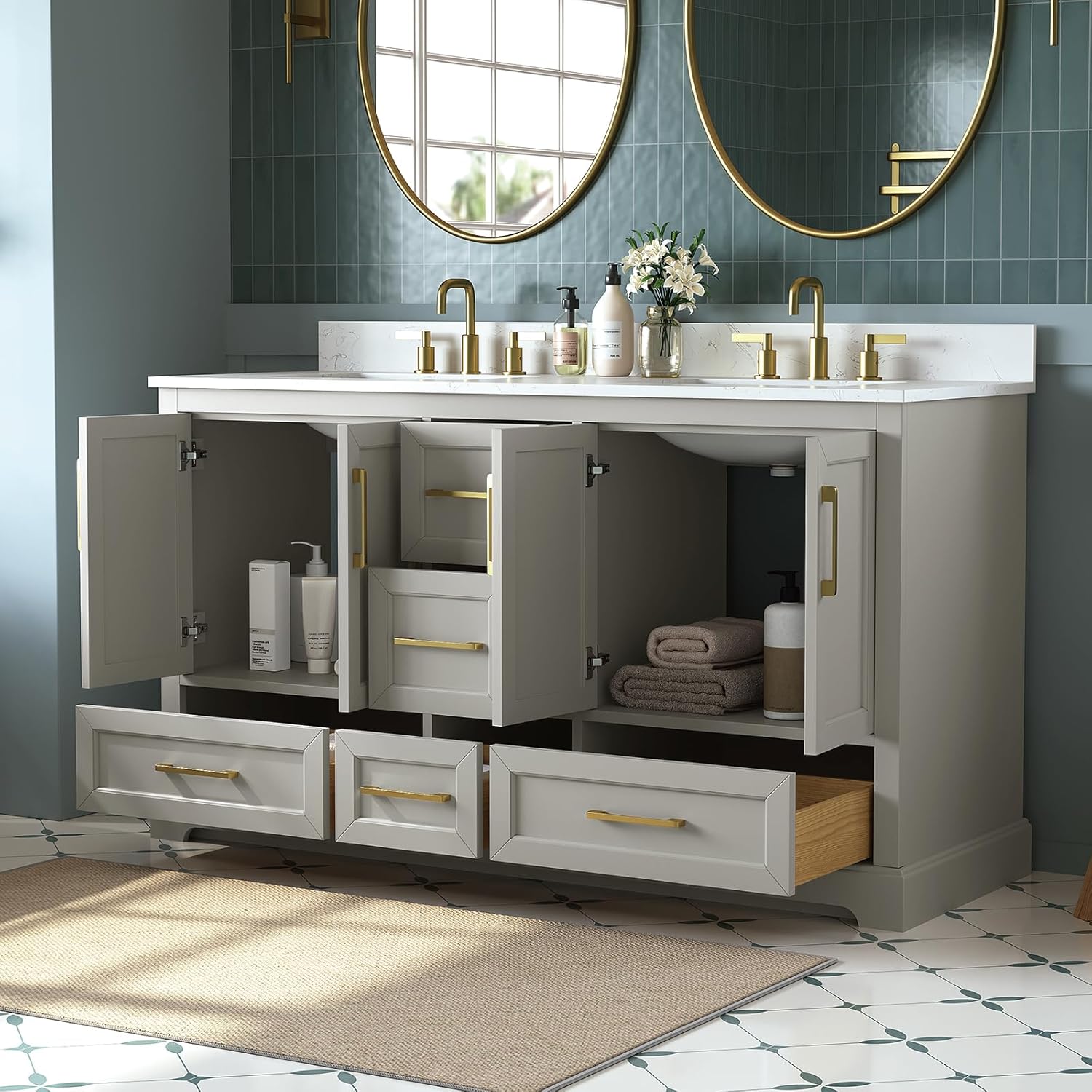 Deluxe Living 60 inch bathroom vanity review,60 inch double sink vanity review and rating,is deluxe living bathroom vanity worth buying,deluxe living vanity review pros cons,deluxe living 60 inch vanity honest opinion,deluxe living double sink vanity review verdict performance test results