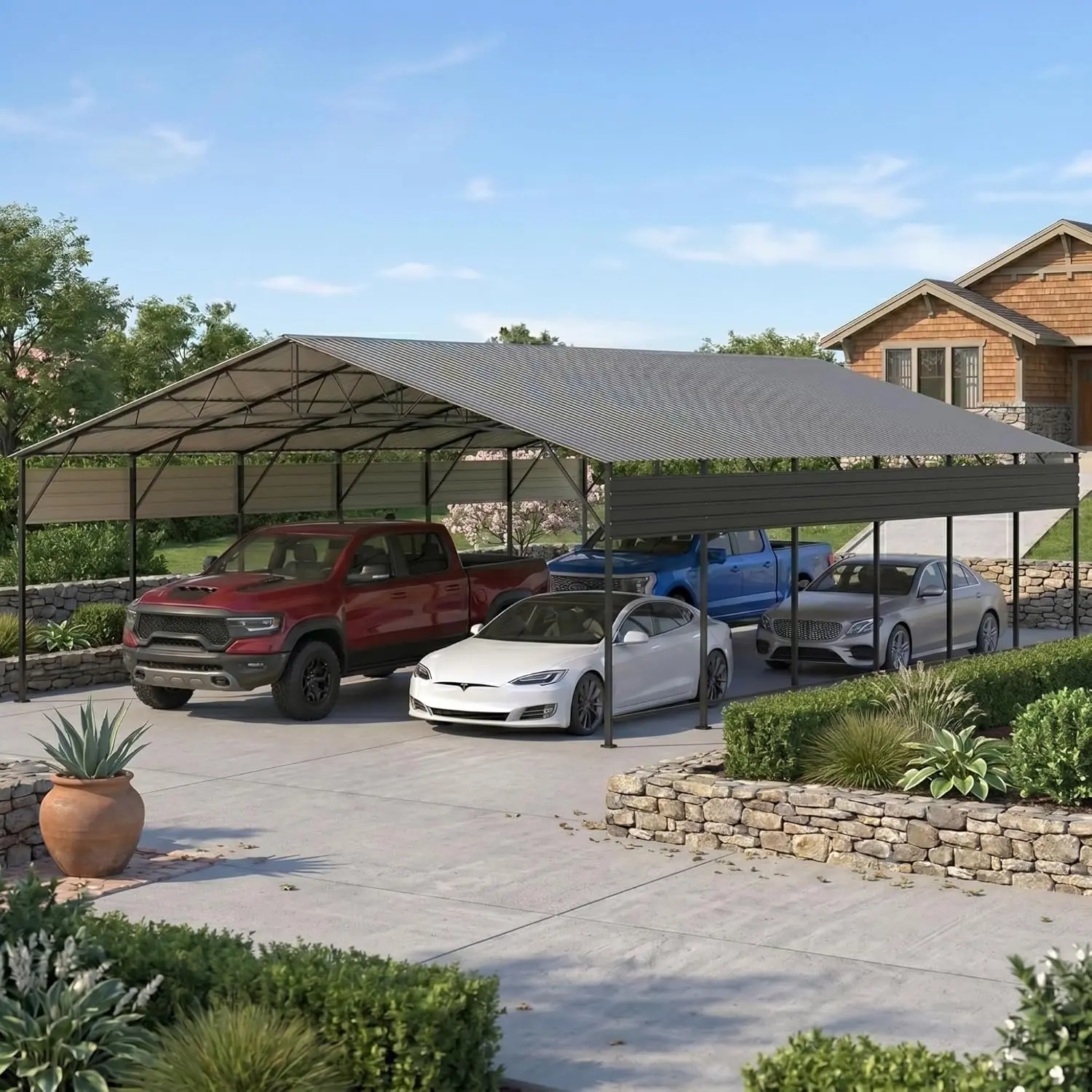 Devoko 20x30 FT Metal Carport Review: Honest Pros & Cons 1 Devoko 20x30 FT Metal Carport review build quality and materials close-up