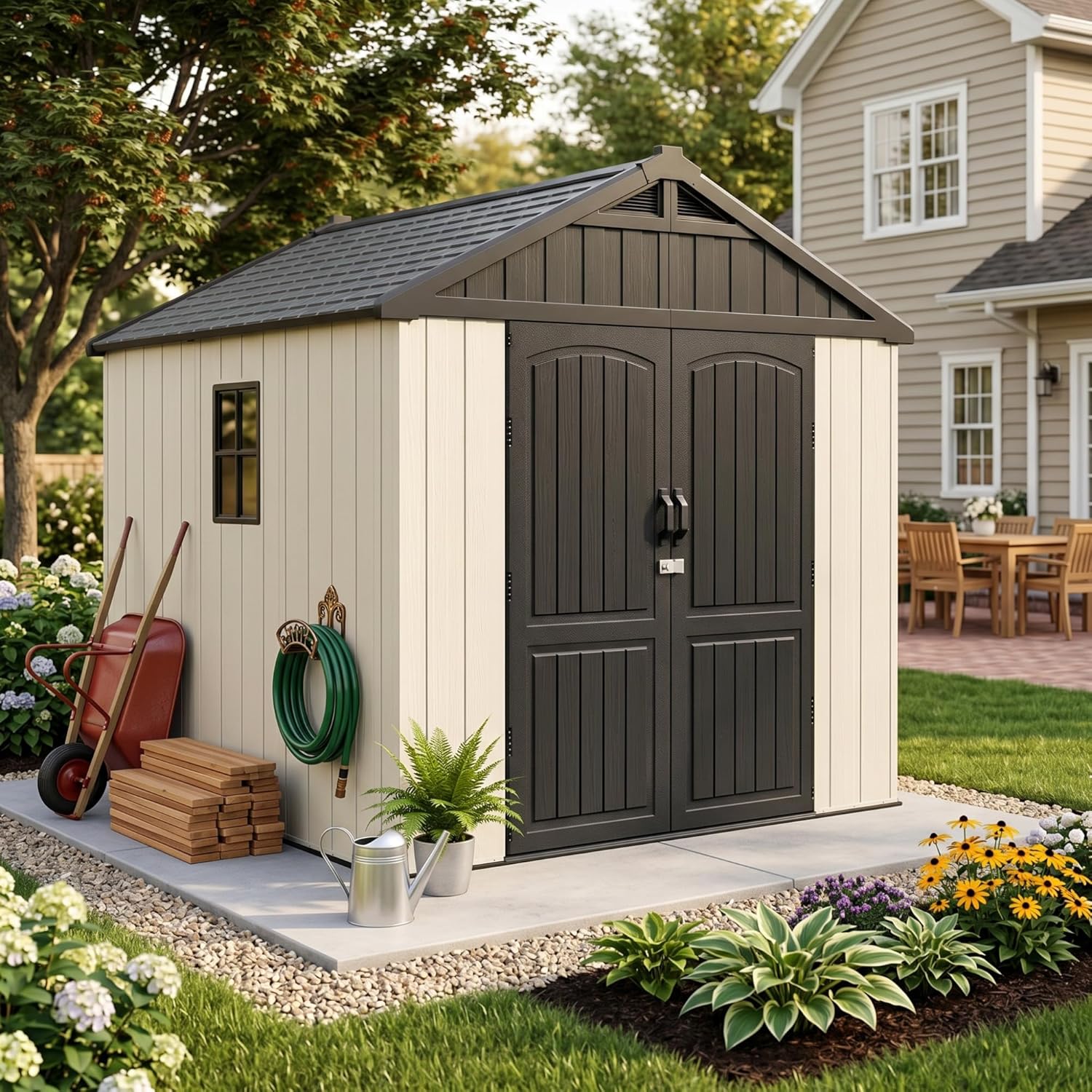 Devoko plastic storage shed review,Devoko resin shed review and rating,is Devoko storage shed worth buying,Devoko outdoor shed review pros cons,Devoko shed review honest opinion,Devoko plastic shed review verdict unboxing — what is included in the package