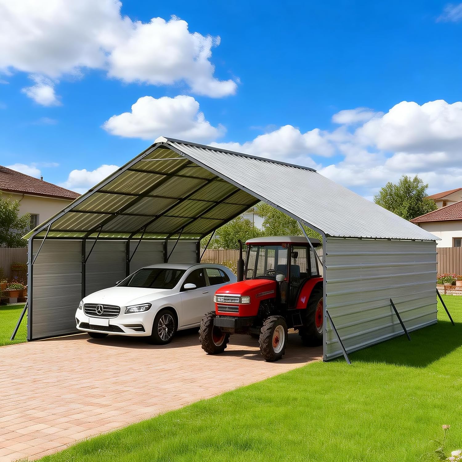 FLOUREE 20x20 metal carport review,FLOUREE carport review and rating,is FLOUREE metal carport worth buying,FLOUREE 20x20 carport review pros cons,FLOUREE carport review honest opinion,FLOUREE metal carport review verdict build quality and materials close-up
