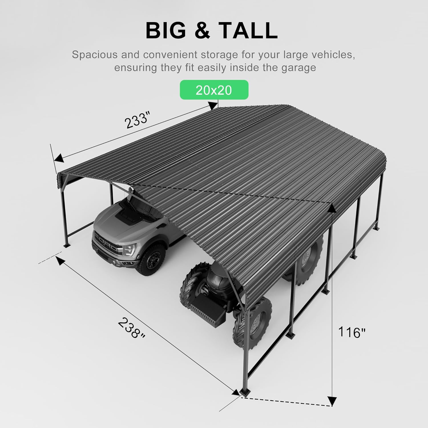 PABIMIA carport review 20x20 metal carport review and rating — key features examined up close
