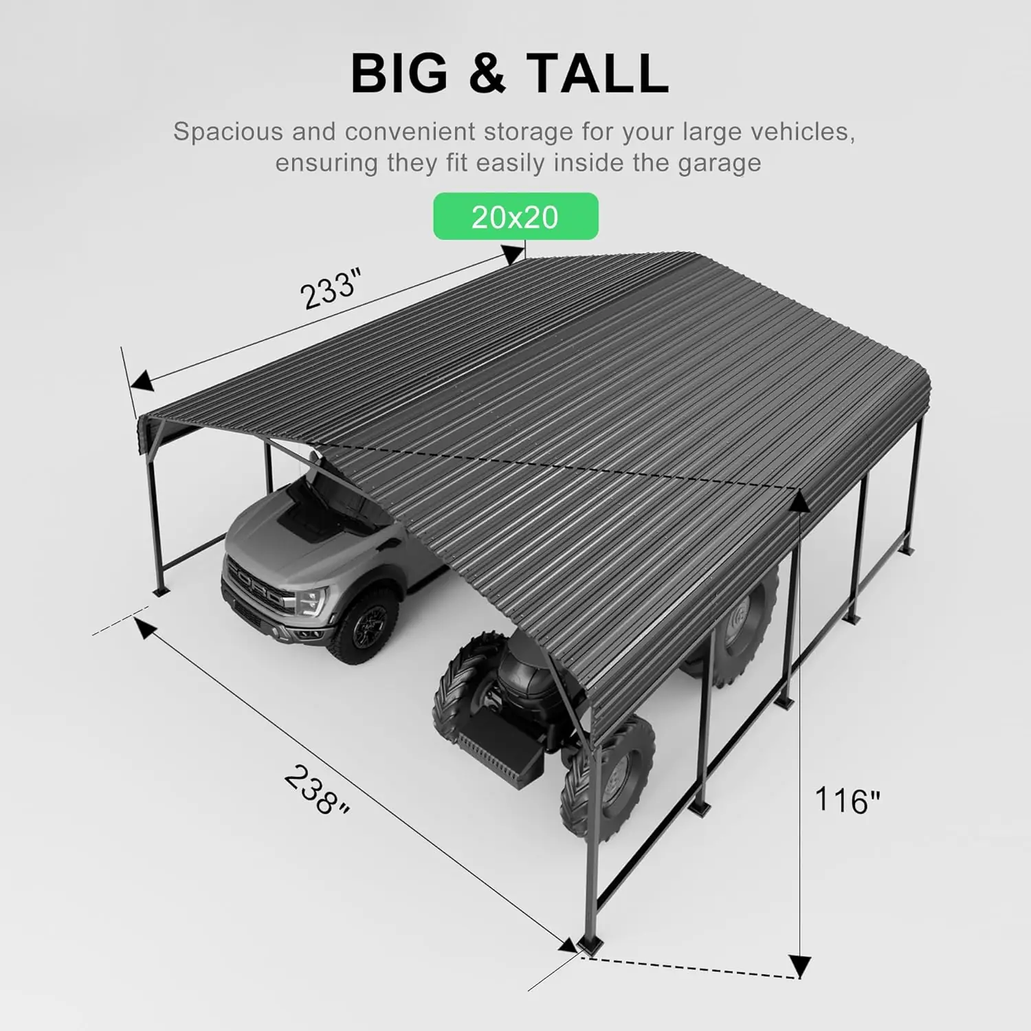 PABIMIA carport review 20x20 metal carport review and rating — key features examined up close