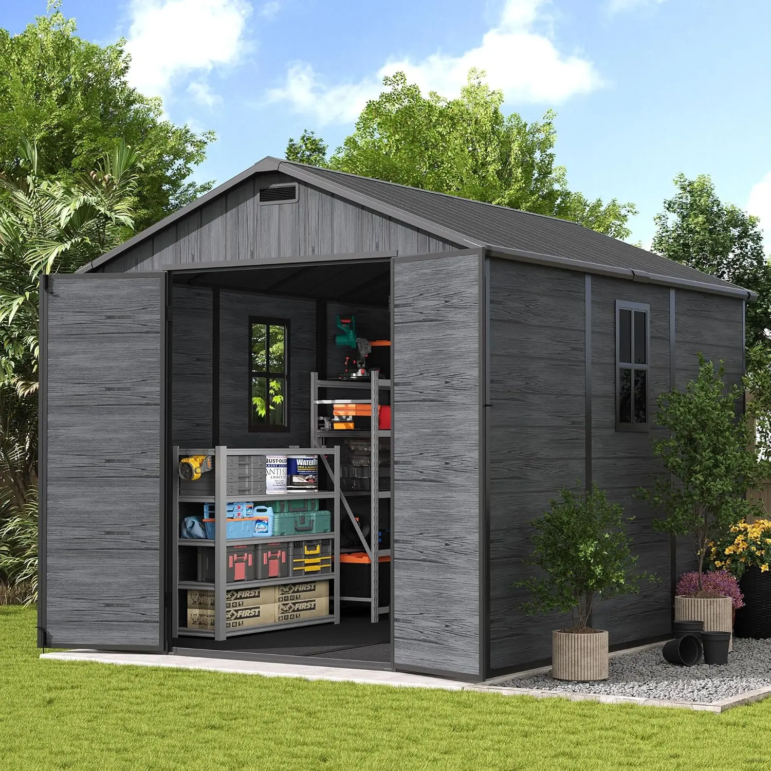 UDPATIO 8x10 resin shed review,UDPATIO 8x10 resin shed review and rating,is UDPATIO 8x10 shed worth buying,UDPATIO 8x10 resin shed review pros cons,UDPATIO 8x10 shed review honest opinion unboxing — what is included in the package