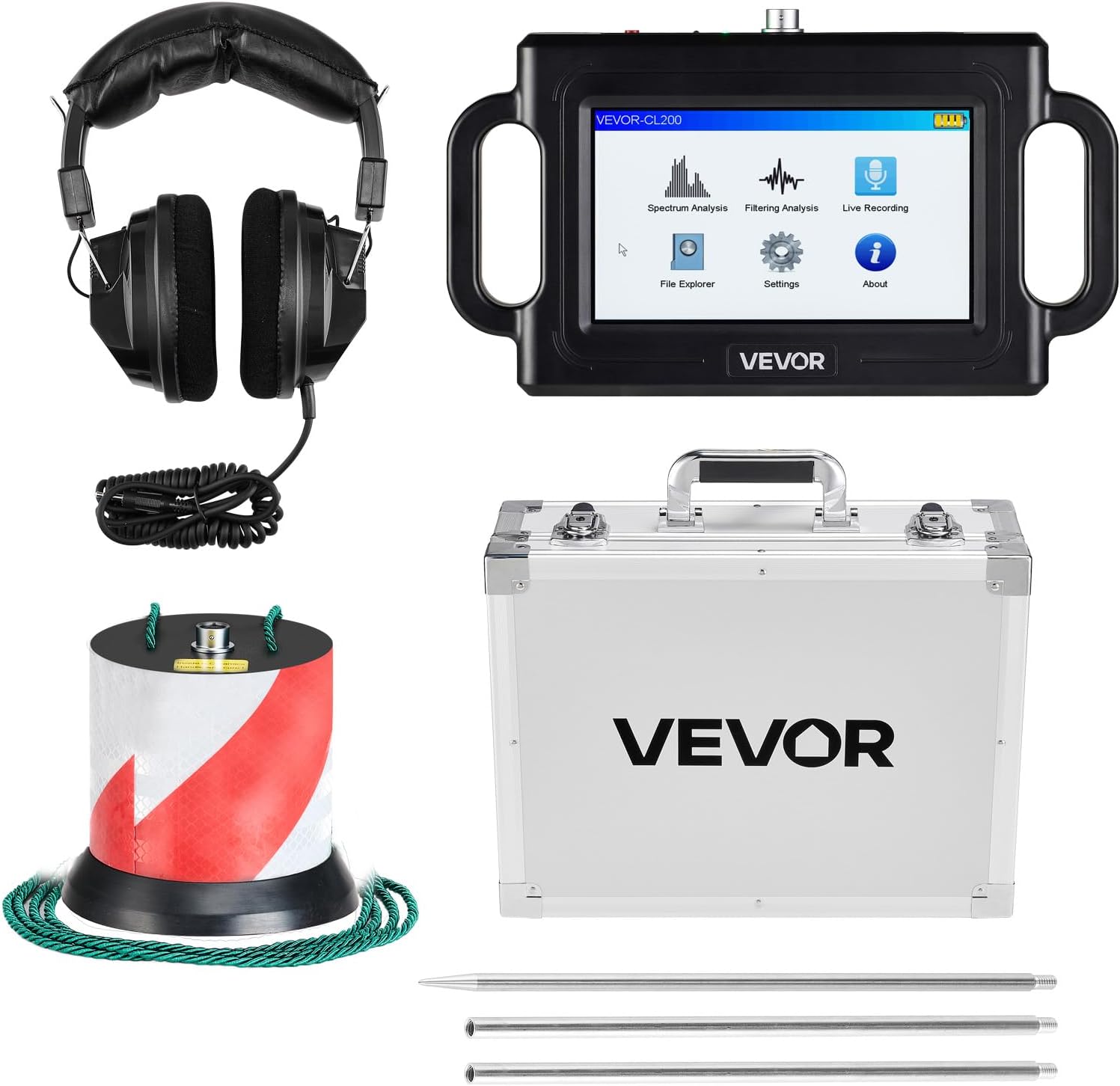 VEVOR pipe water leak detector review,VEVOR pipe water leak detector review and rating,is VEVOR pipe water leak detector worth buying,VEVOR pipe water leak detector review pros cons,VEVOR pipe water leak detector honest review,VEVOR pipe water leak detector review verdict — full unboxing showing every item included