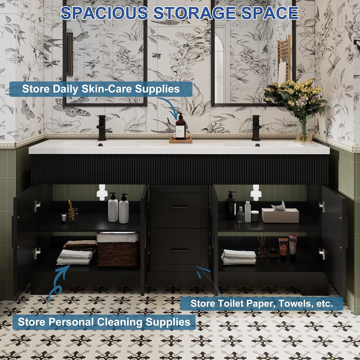 Step-by-step guide for eclife 72 inch double sink vanity review - complete tutorial for installation