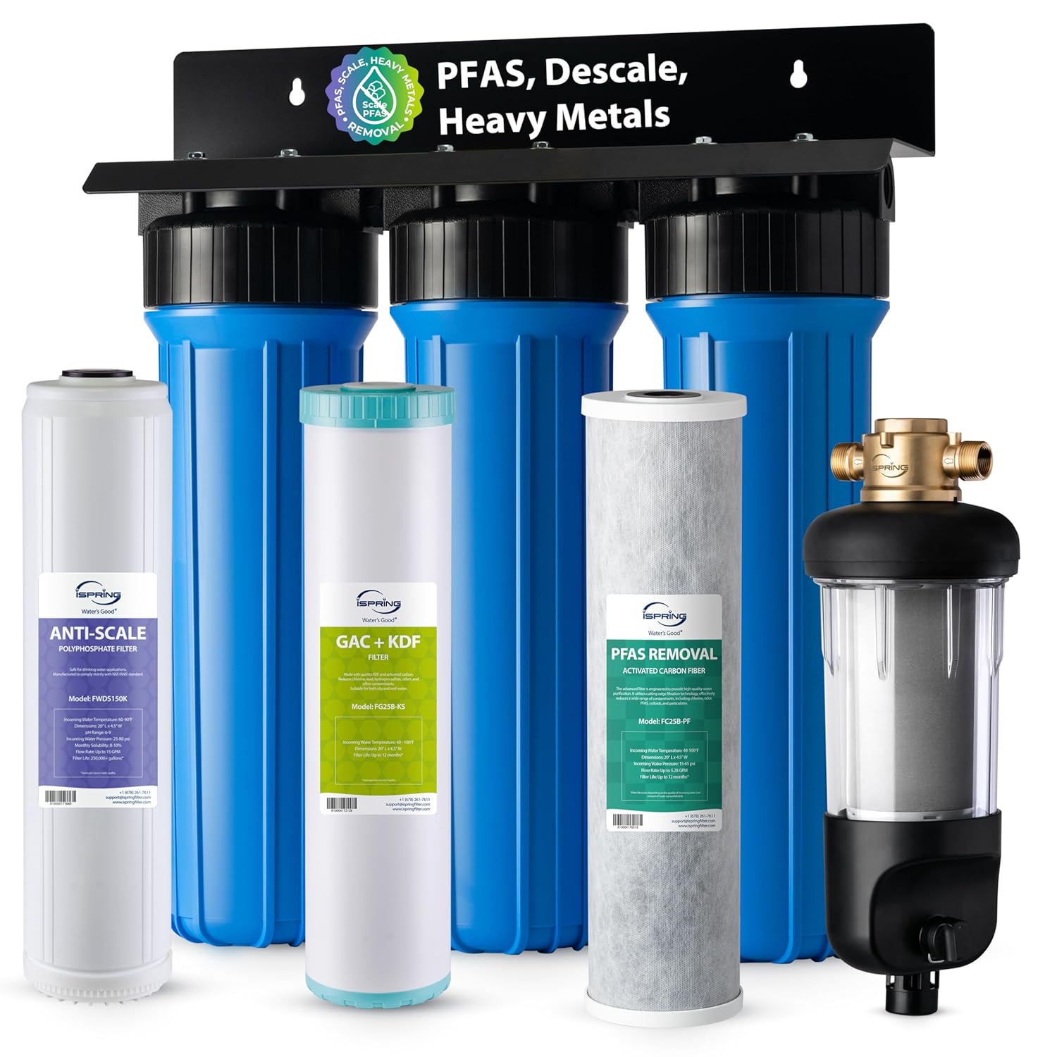 iSpring whole house water filter review,iSpring WGB32B-PFKDS review and rating,is iSpring whole house water filter worth buying,iSpring whole house water filter review pros cons,iSpring PFAS filter review honest opinion,iSpring water filter system review verdict during hands-on performance testing