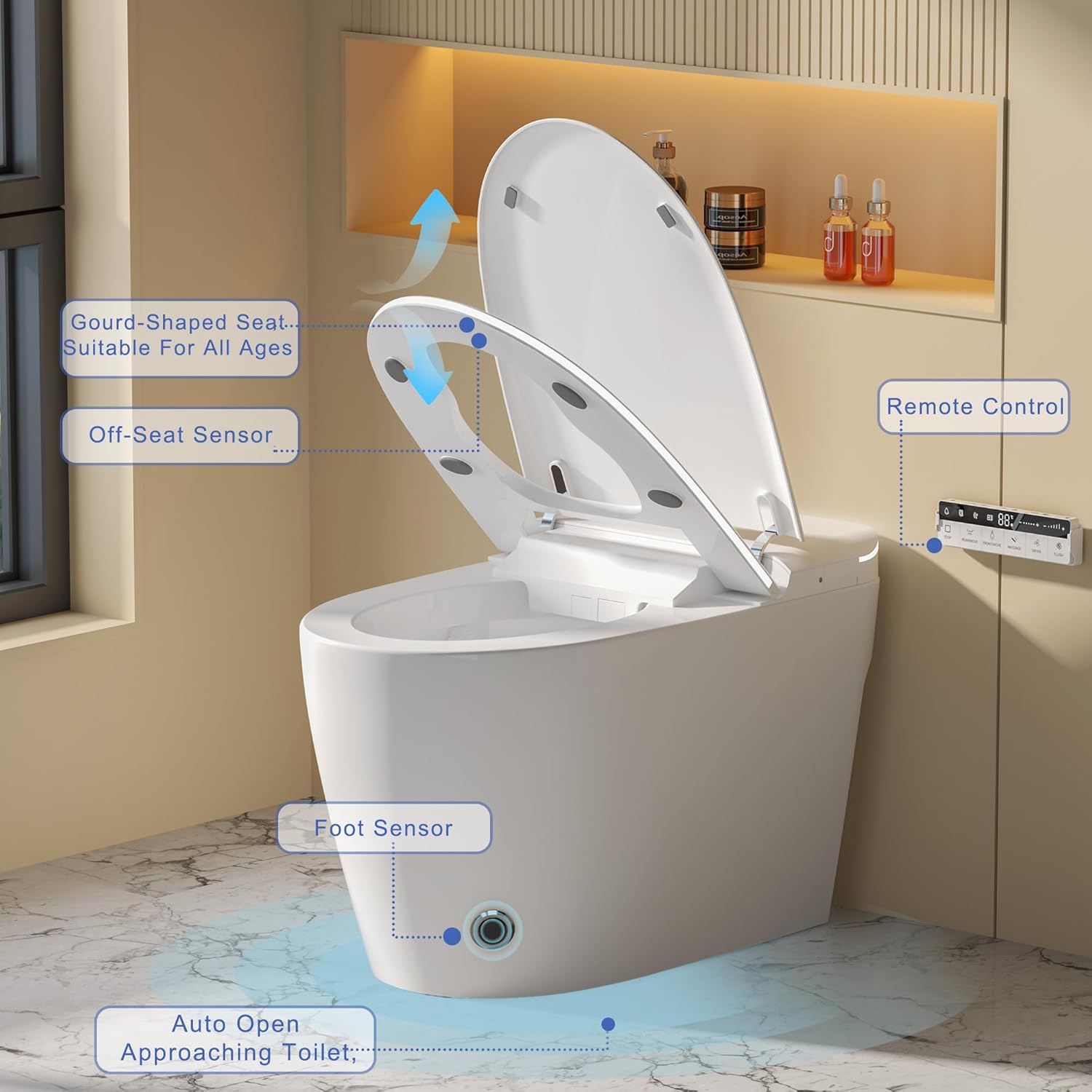 Loupusuo smart toilet review performance test results showing flush power and water flow