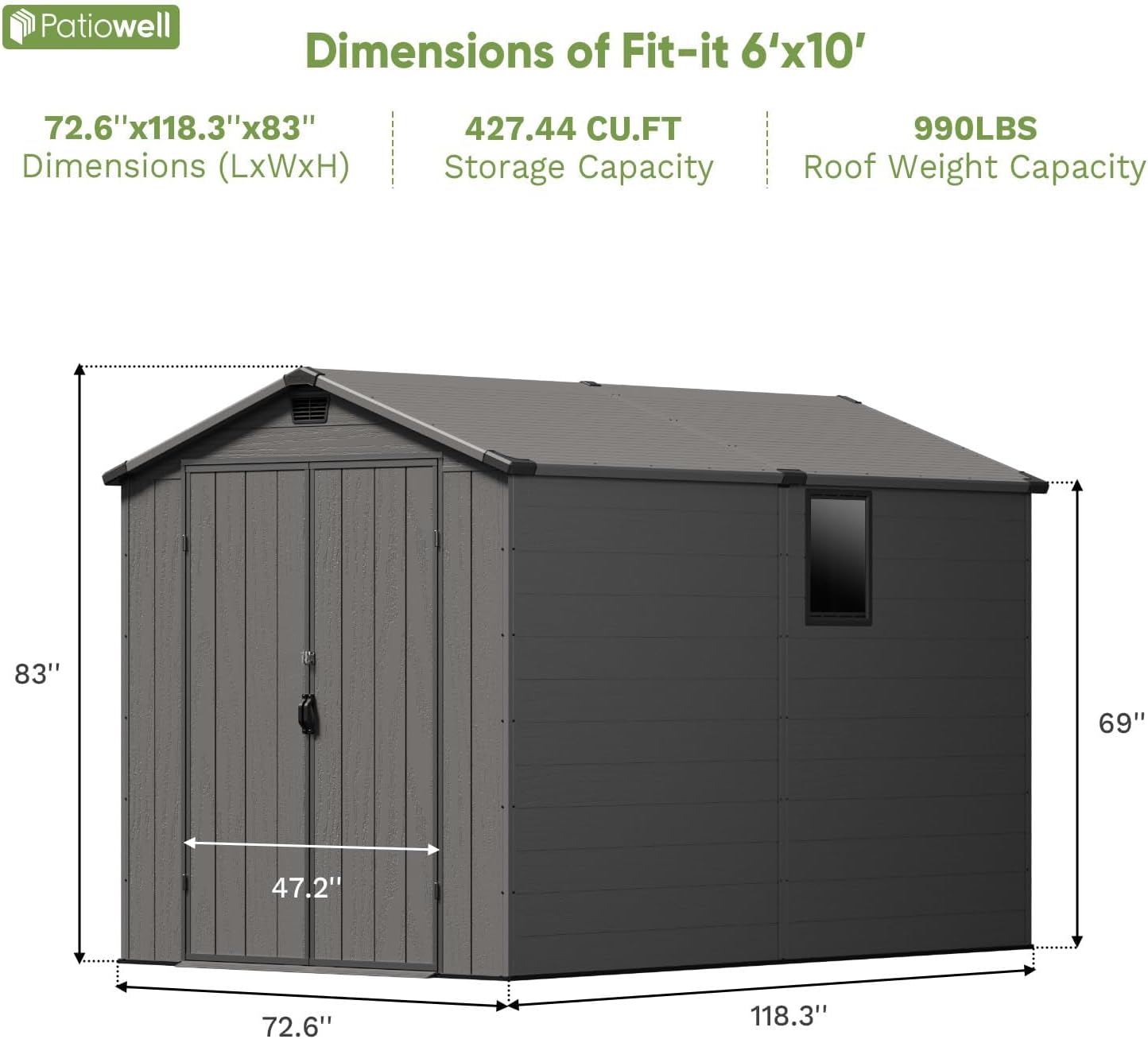 Patiowell 6x10 resin shed review,Patiowell 6x10 resin shed review and rating,is Patiowell 6x10 shed worth buying,Patiowell 6x10 resin shed review pros cons,Patiowell 6x10 shed review honest opinion,Patiowell 6x10 resin shed review verdict real-world details not found in the official specs