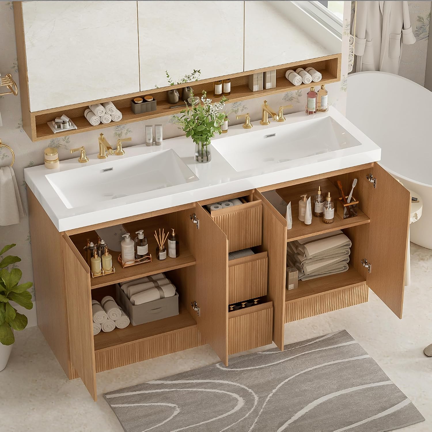 Virubi double bathroom vanity review,Virubi 60 inch vanity review and rating,is Virubi double vanity worth buying,Virubi bathroom vanity review pros cons,Virubi vanity review honest opinion,Virubi double sink vanity review verdict feature breakdown and specification detail