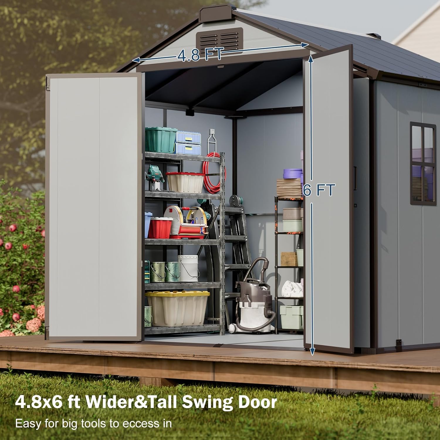 WELYAS 8x8 Resin Shed review real-world performance test results