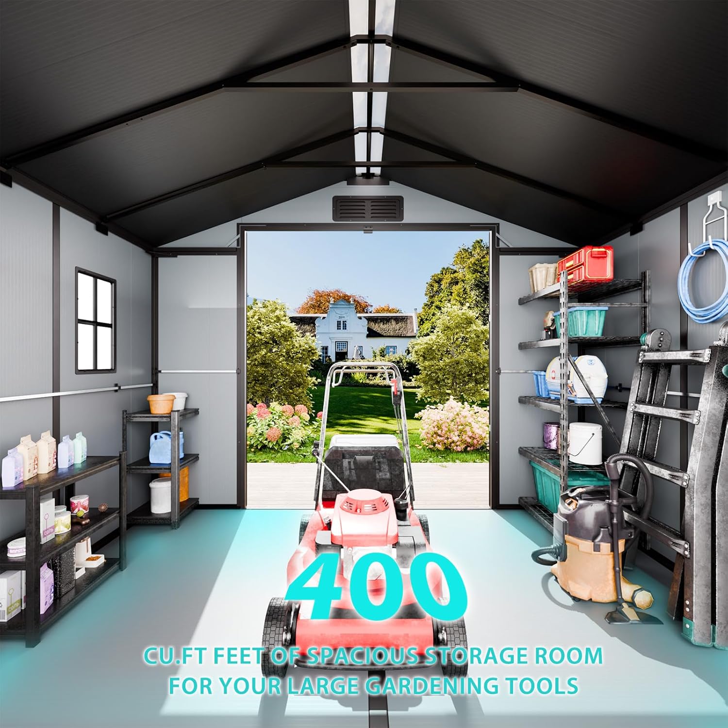 WELYAS 8x8 Resin Shed review features in daily use
