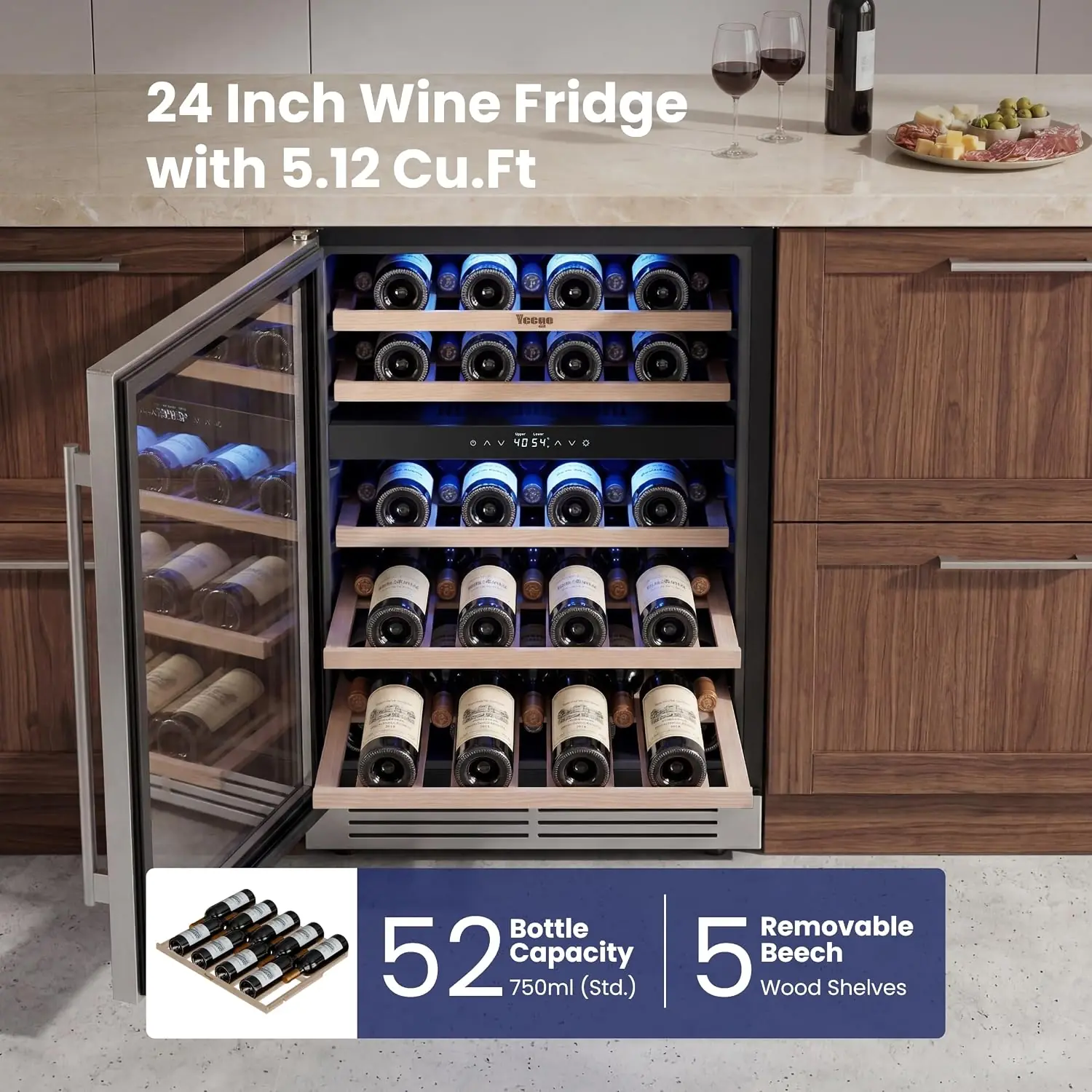 Yeego 24 inch wine cooler review,Yeego wine cooler review and rating,is Yeego wine fridge worth buying,Yeego 52 bottle wine fridge review pros cons,Yeego dual zone wine refrigerator honest review,Yeego wine cooler review verdict testing methodology and evaluation criteria
