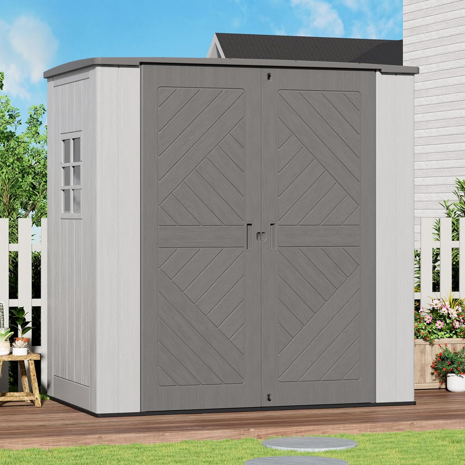 ZZM outdoor storage shed review,ZZM storage shed review and rating,is ZZM storage shed worth buying,ZZM outdoor shed review pros cons,ZZM resin shed review honest opinion,ZZM storage shed review verdict unboxing — what comes in the box